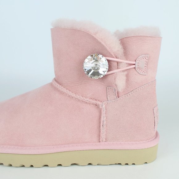 NEW UGG Mini Bailey Button Bling Boots - Comfort Warm Winter Shoes - Picture 10 of 14